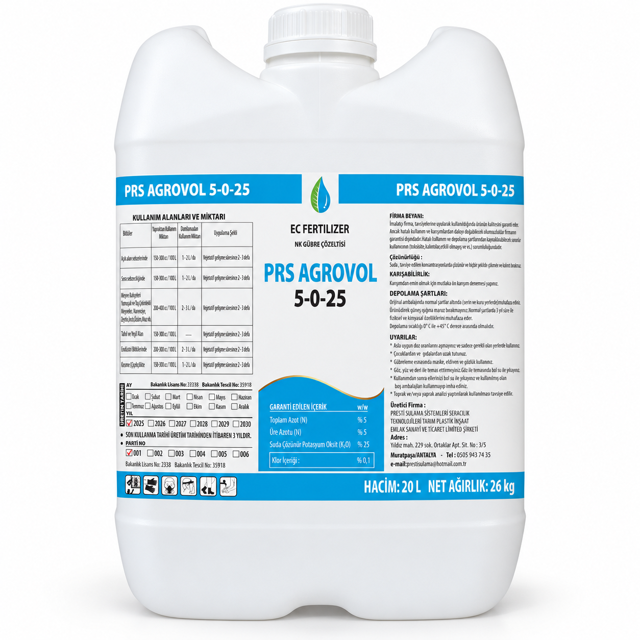 PRS AGROVOL 5-0-25 NK ürün görseli
