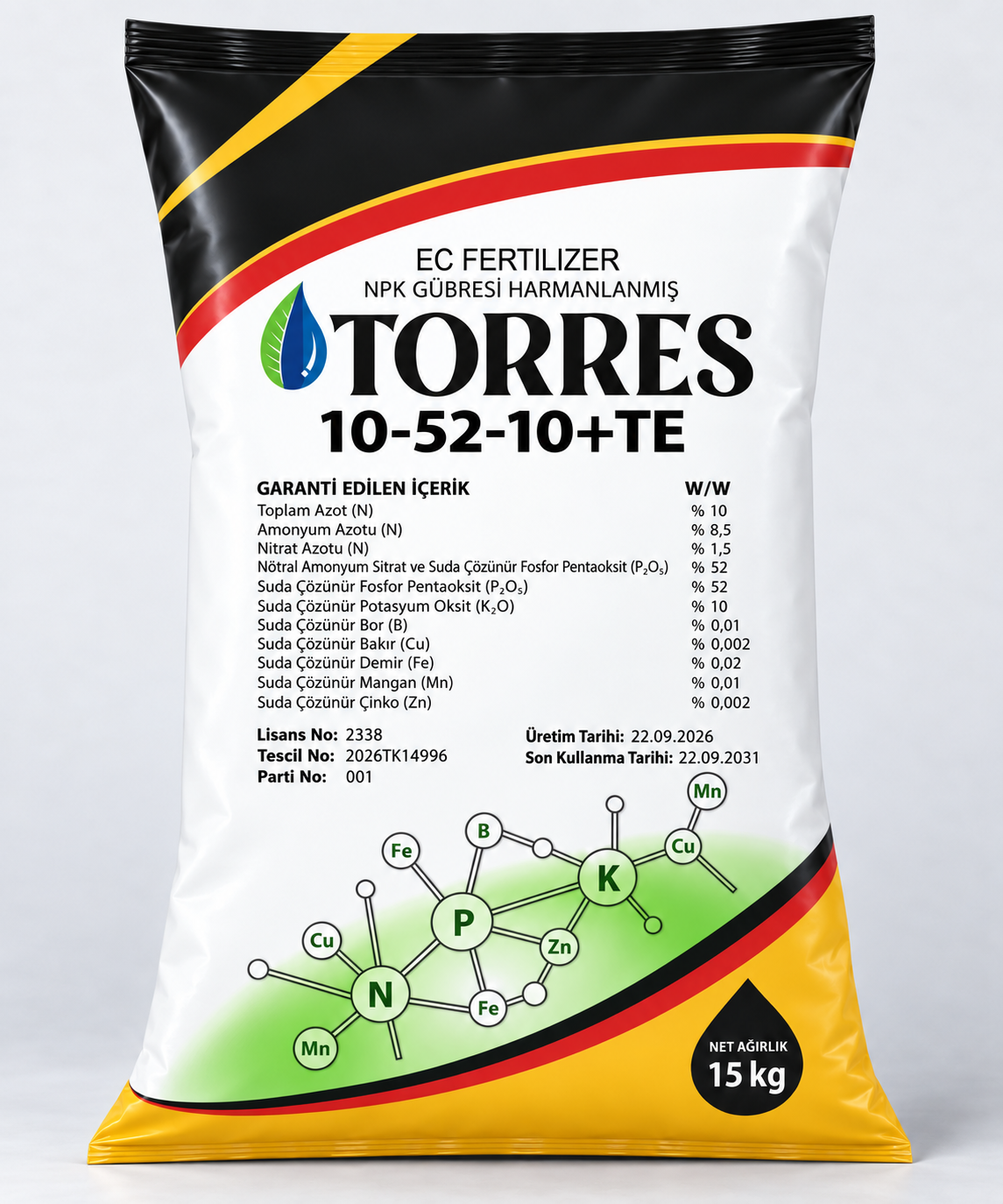 TORRES 10-52-10 + TE  ( 15 Kg ) ürün görseli